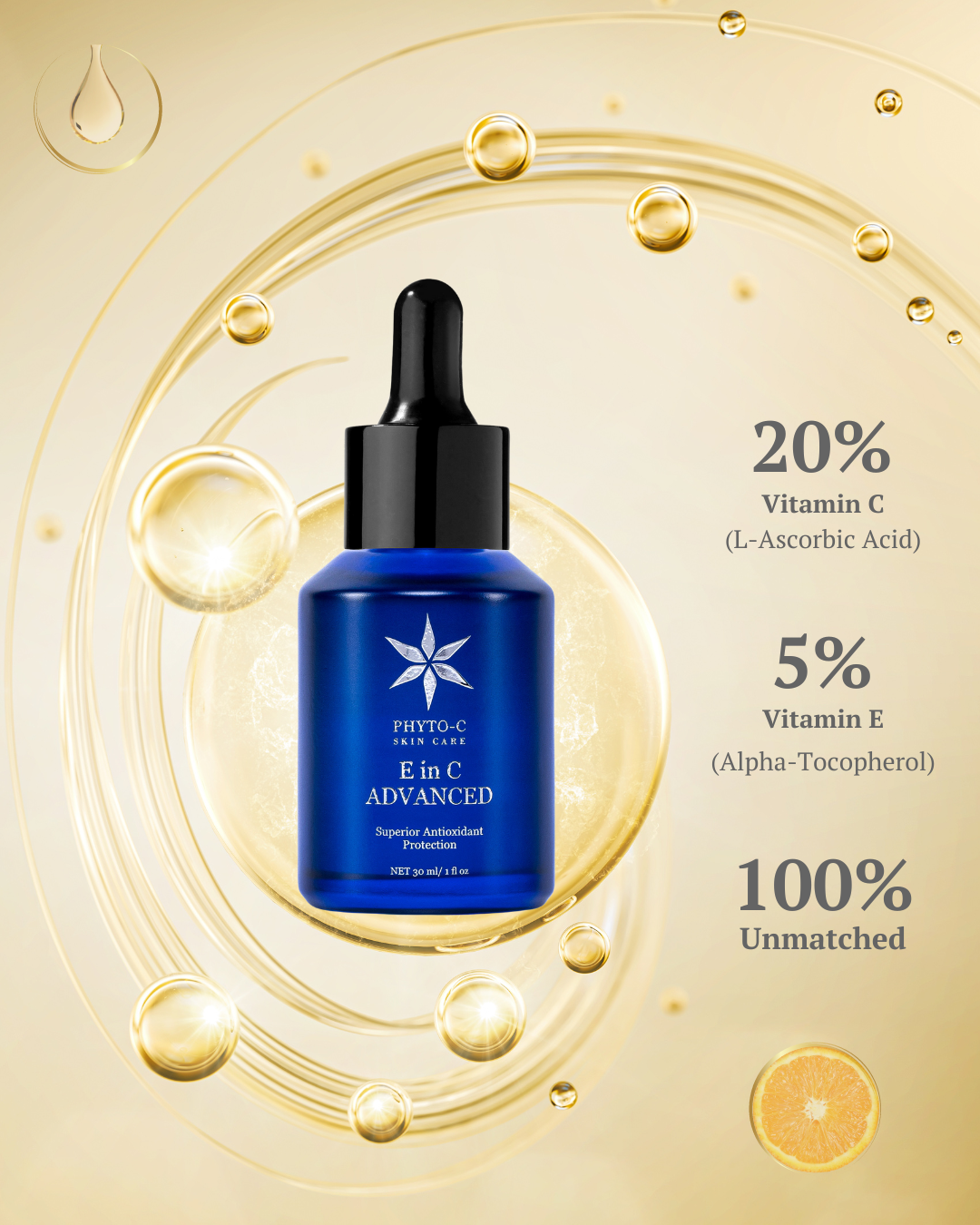 E in C Advanced The Perfect Vitamin C & E Serum PhytoC Skin Care